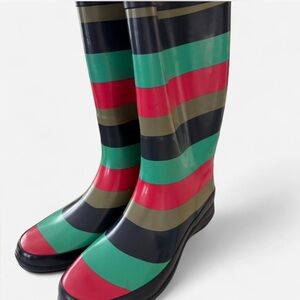 Splendid Women's Striped Rubber Rain boots Size 7